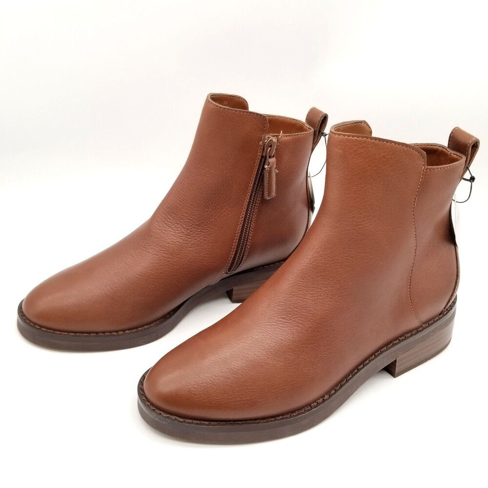 Cole Haan Women River Chelsea Ankle Bootie Sz 5 B Brown Leather Zip City Officeโ